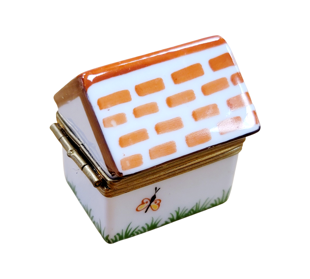 Dog in Dog House Limoges Box Figurine, view 3