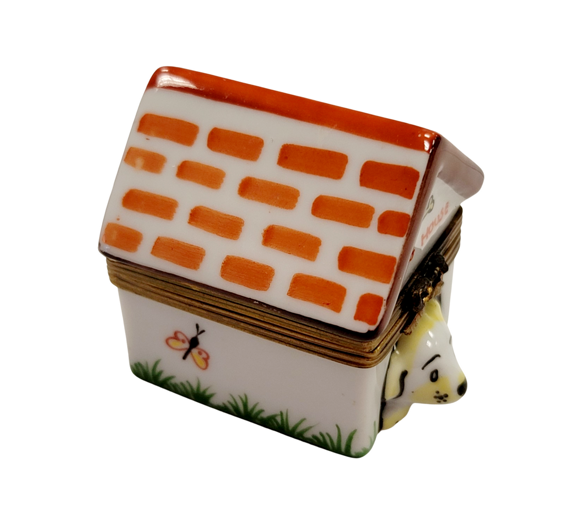 Limoges Boutique presents the Dog in Dog House, a genuine Limoges box painted by hand in France