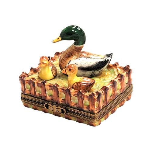 3 Ducks on Farm Limoges Box HandPainted, a hand-painted Limoges porcelain gift