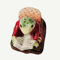 Authentic Frog Reading on Chair Limoges box, hand-painted in France, from Limoges Boutique