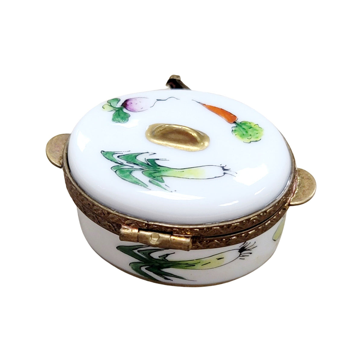 Chicken Turkey Roaster Cooker Veggies Limoges Box Figurine, view 4