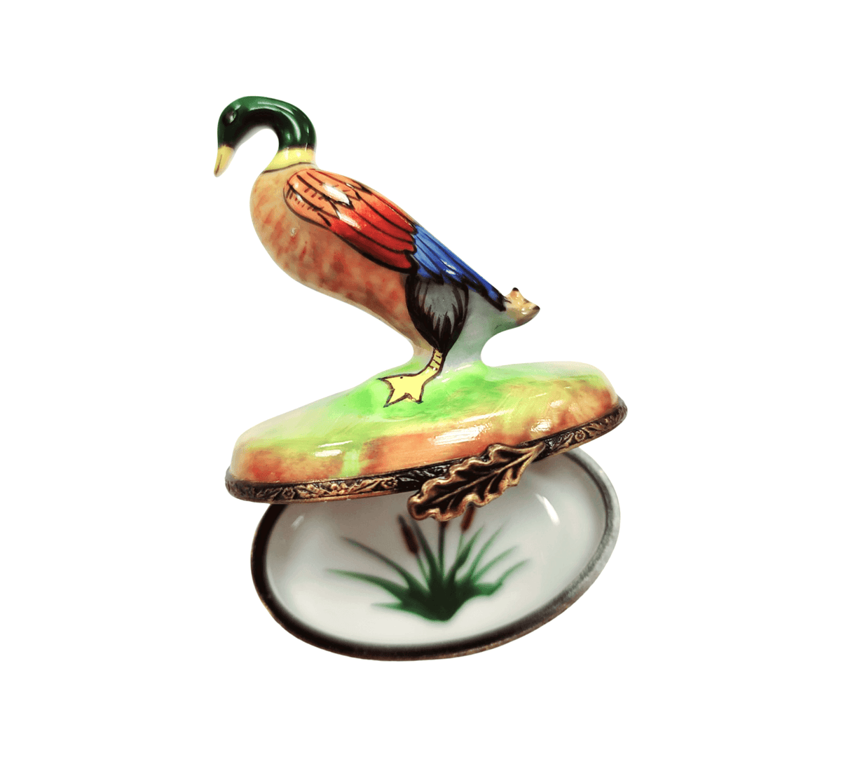 Mallard Duck Limoges Figurine for Home Decor Limoges, view 2