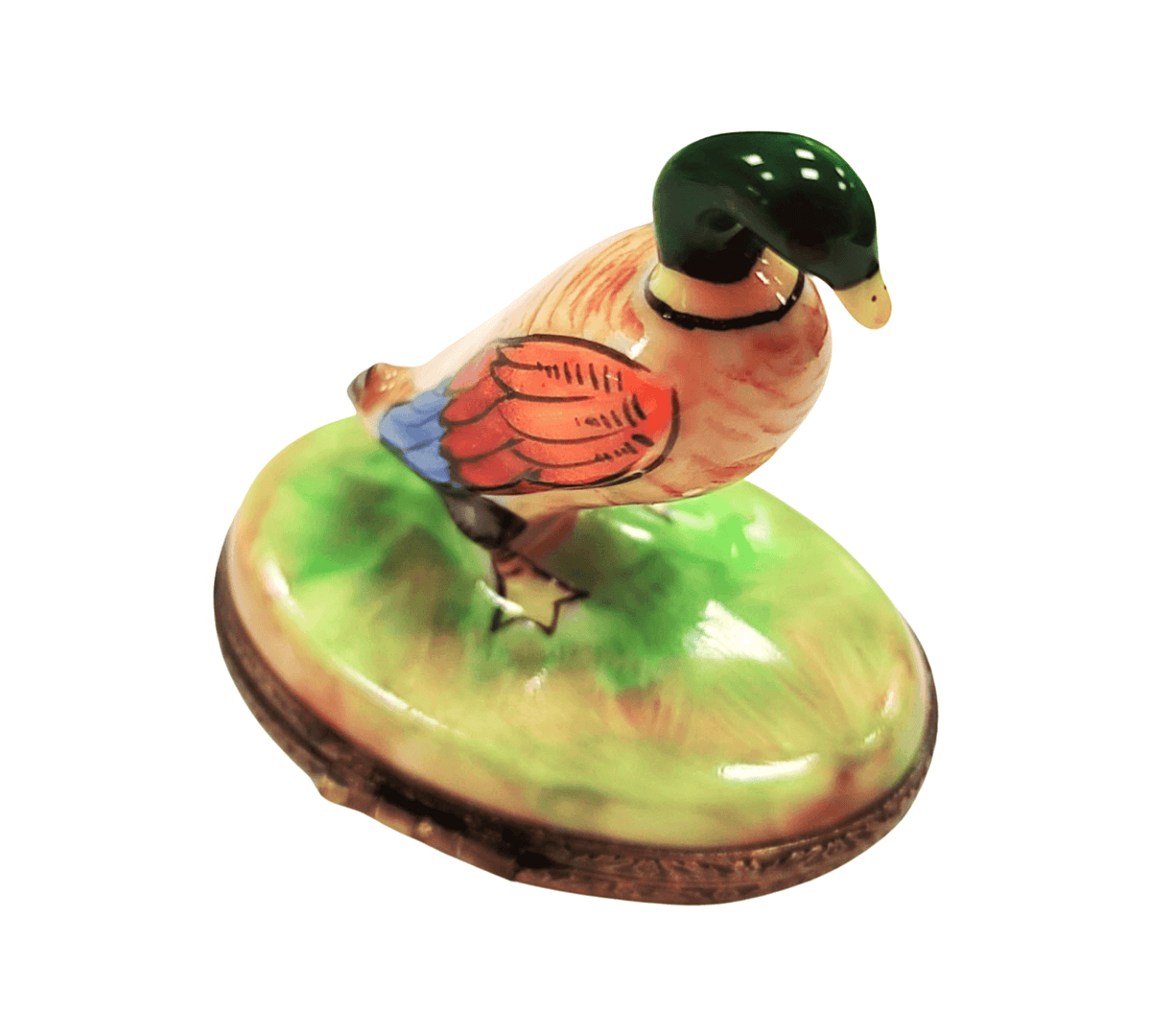 Mallard Duck Limoges Figurine for Home Decor Limoges, view 3