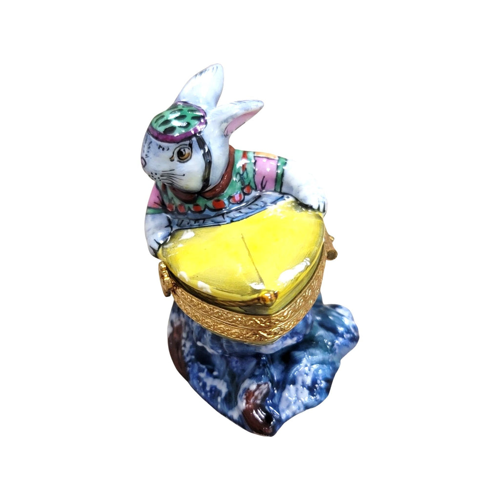 Rabbit in Boat Limoges Box Figurine, view 4