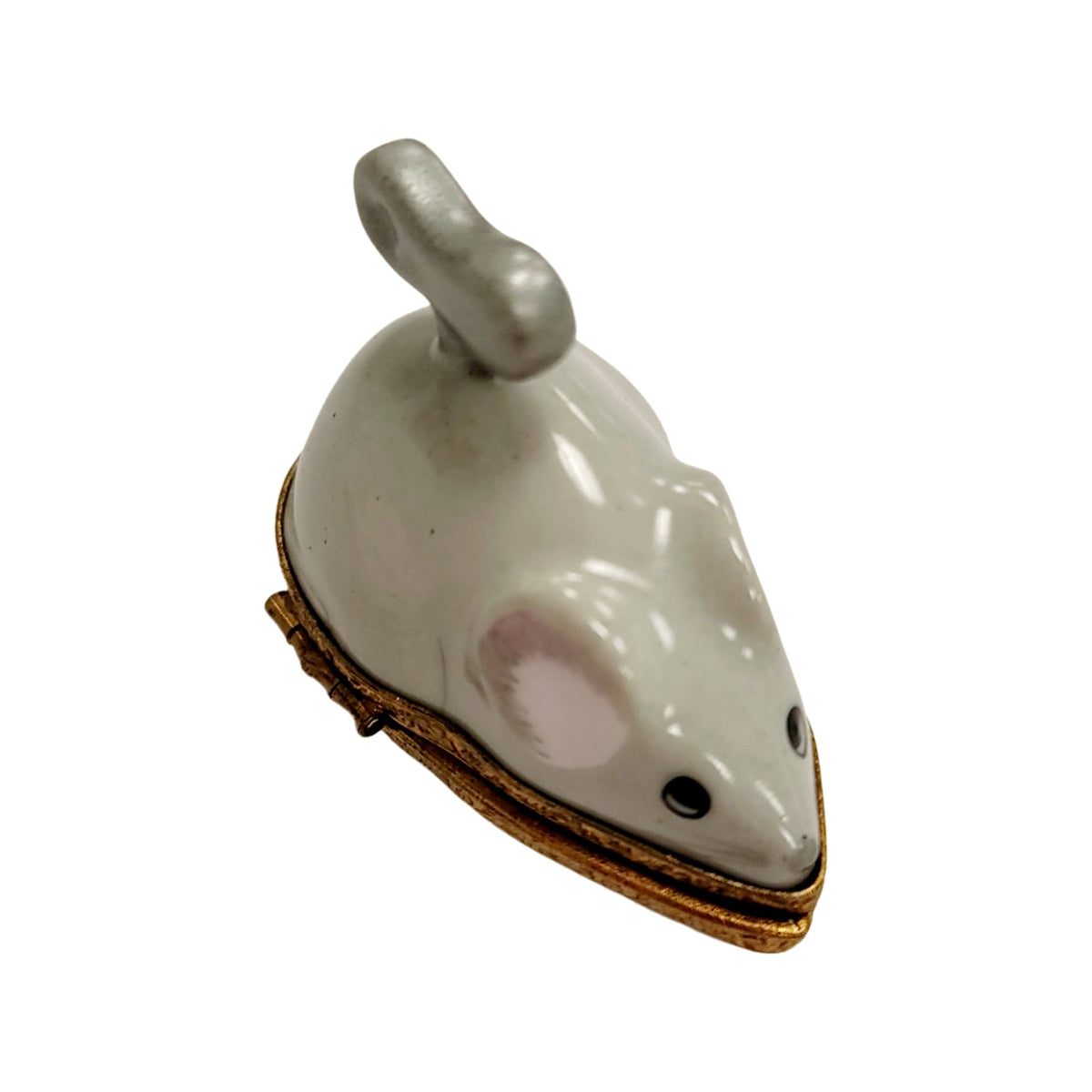 Wind Up Mouse w Trap Porcelain Art Object for Collectors Limoges, view 4