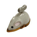 Wind Up Mouse w Trap Porcelain Art Object for Collectors Limoges, a hand-painted Limoges porcelain gift
