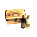 Chateau Wine Crate Taster Set Bottles Limoges Box Figurine, a hand-painted Limoges porcelain gift