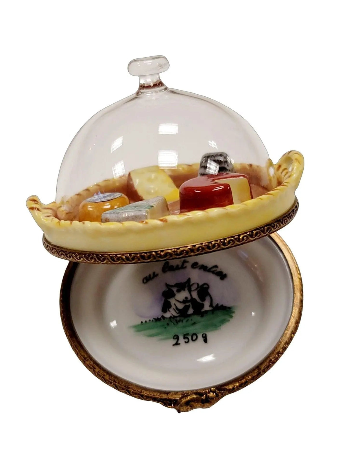 Cheese on Platter Under Dome Limoges, view 2