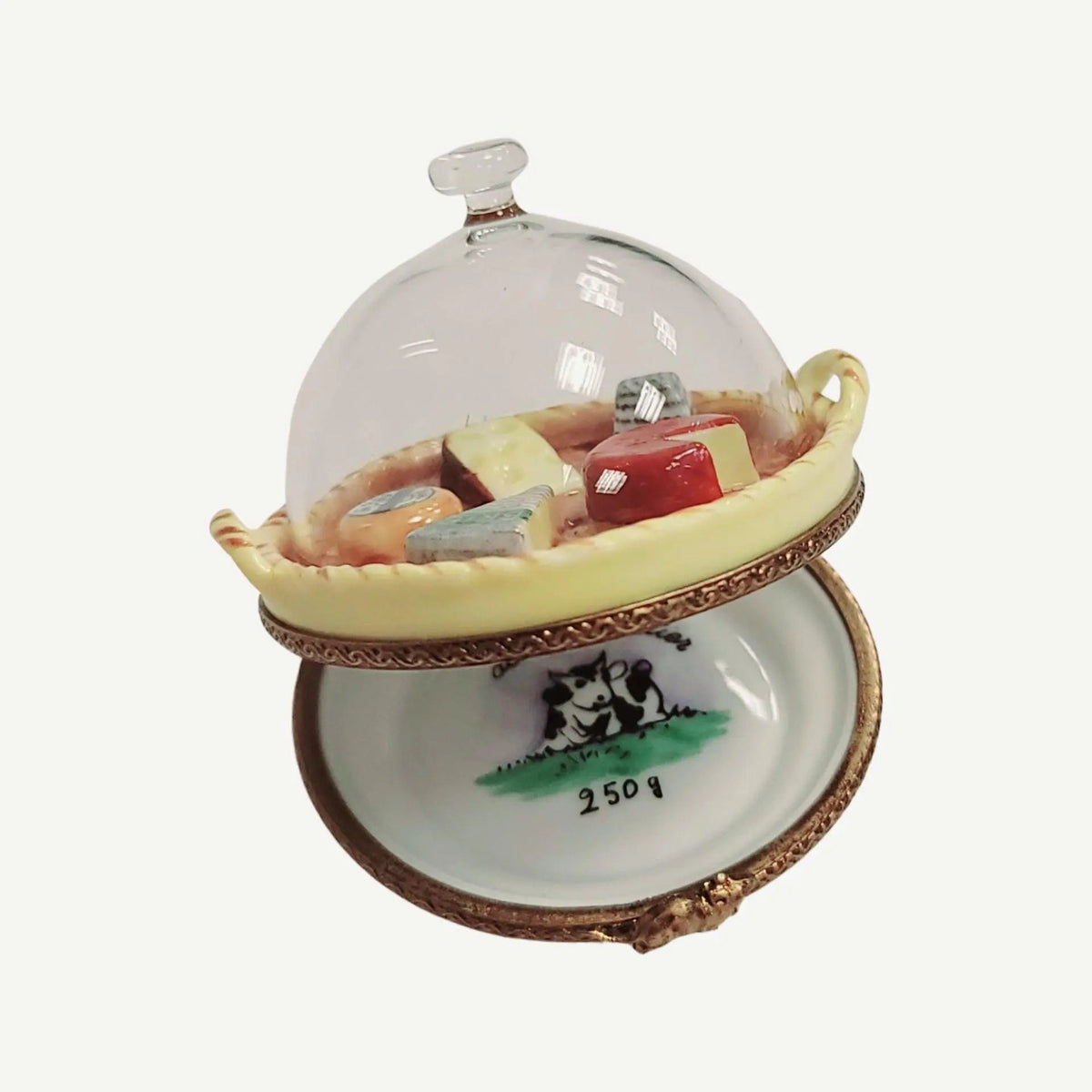 Cheese on Platter Under Dome Limoges, view 6
