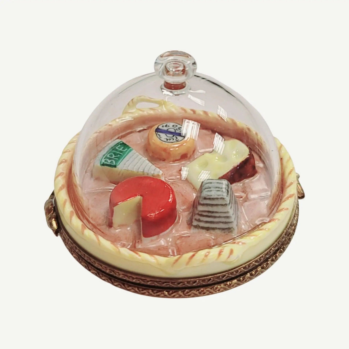 Cheese on Platter Under Dome Limoges, view 7