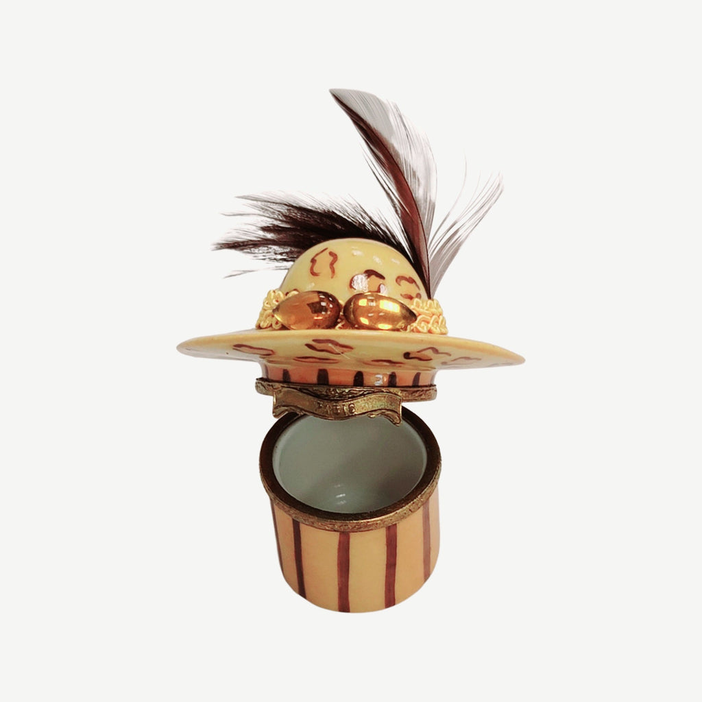 Cheetah Hat Fashion Figurine Box, view 2