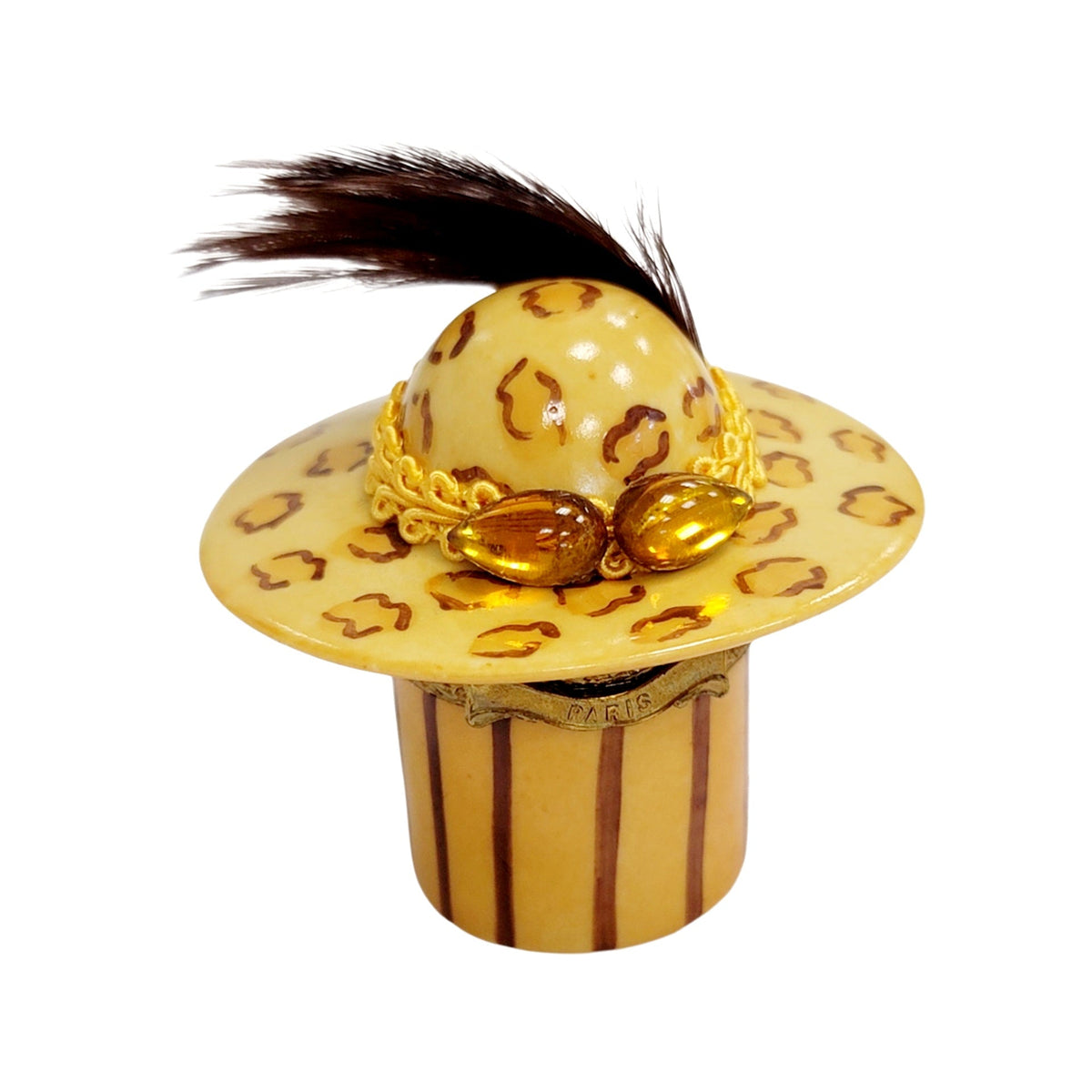 Cheetah Hat Fashion Figurine Box, view 4