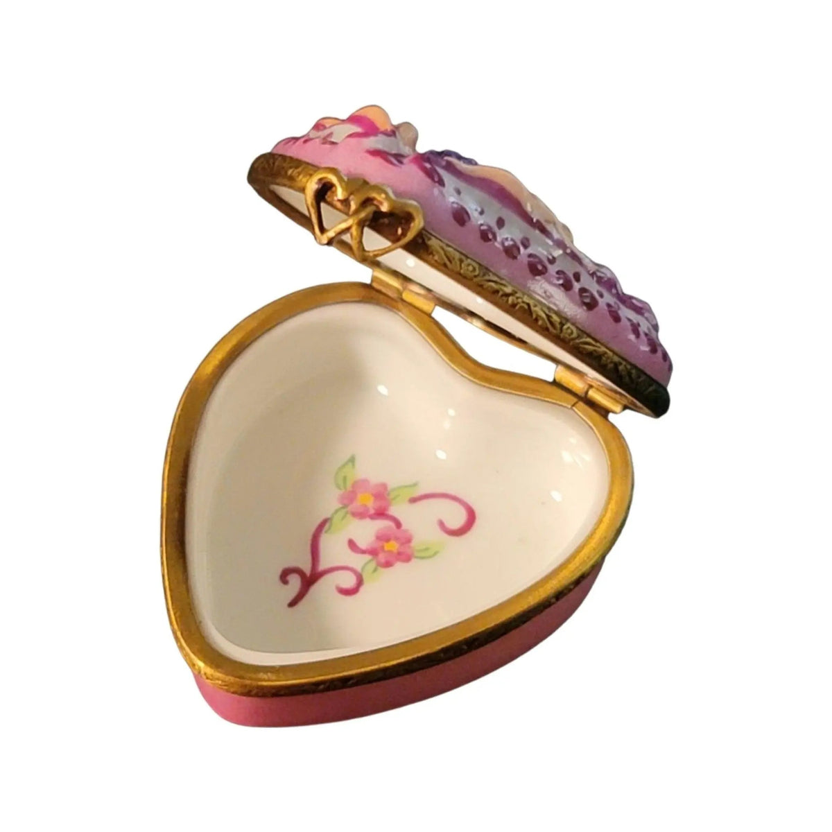 Be My Valentine Cherubs Limoges Porcelain Art Object French Gift, view 14