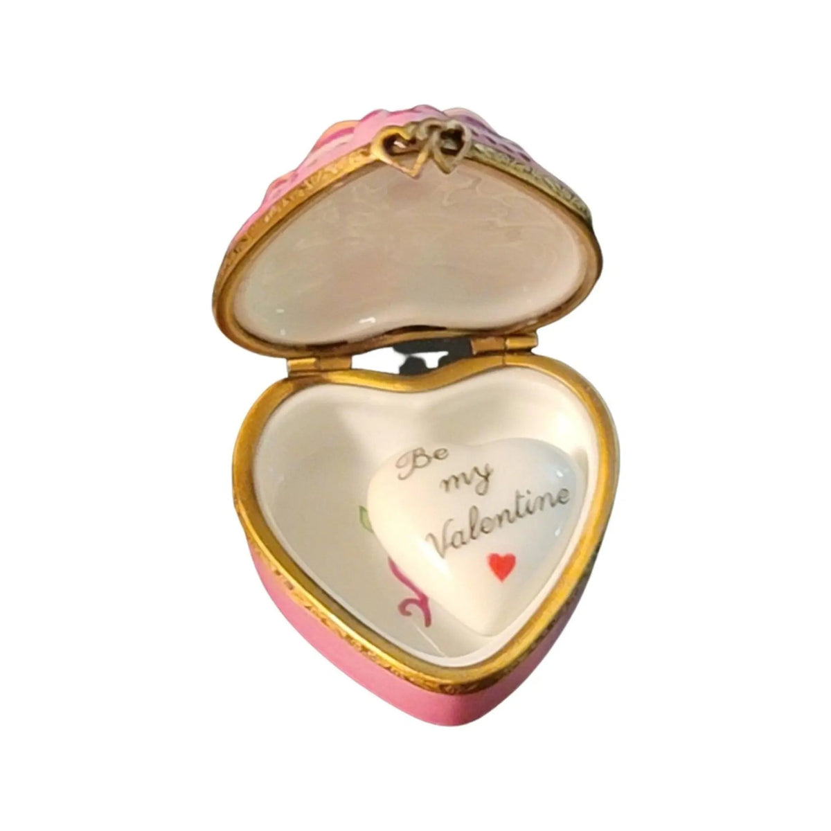 Be My Valentine Cherubs Limoges Porcelain Art Object French Gift, view 16