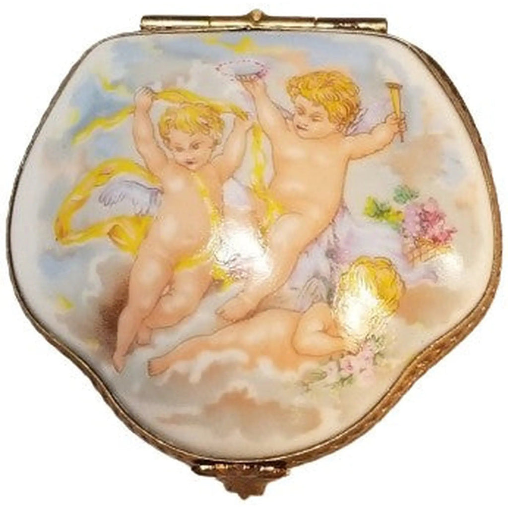 Cherubs Angels Traditional Porcelain Limoges Box, view 4