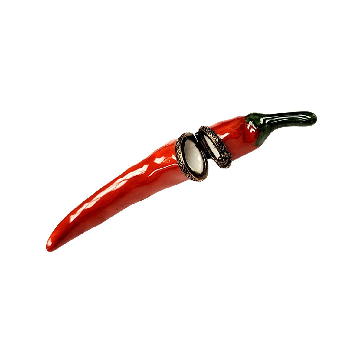 Chili Pepper Porcelain Limoges Porcelain Art Object for Collectors, view 3