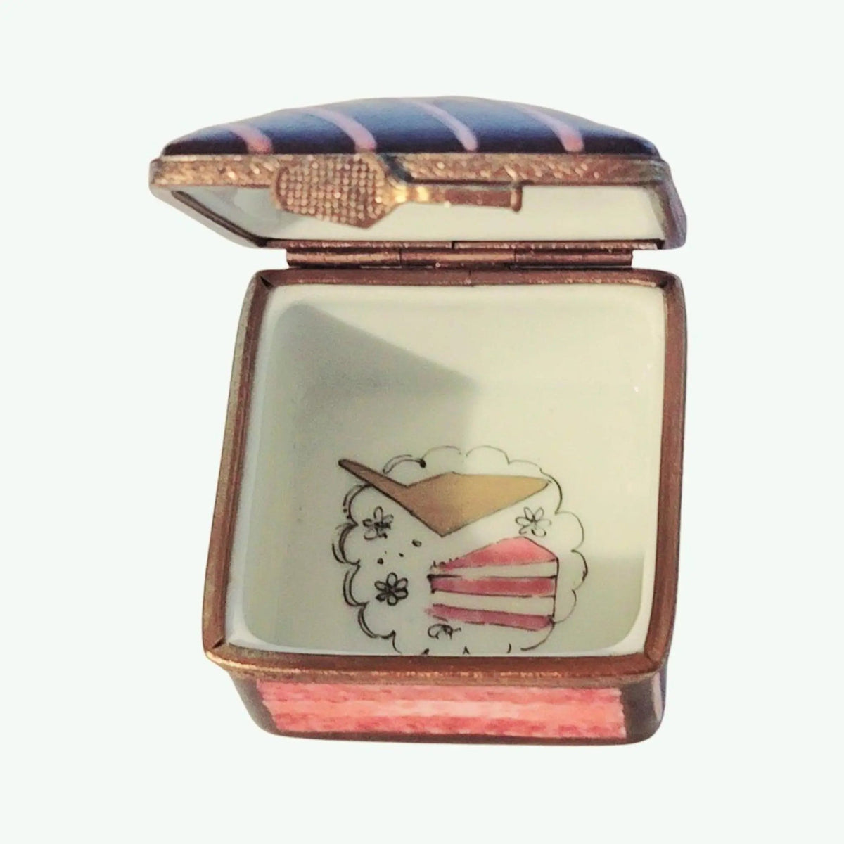 The Chocolate Icing Cake Criss Cross, a Limoges keepsake with true French charm