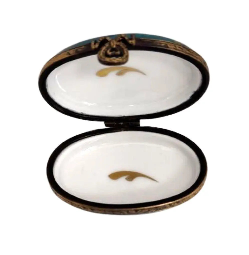 Gift idea for someone who loves France: Christmas Eve Candles Mistletoe Limoges porcelain