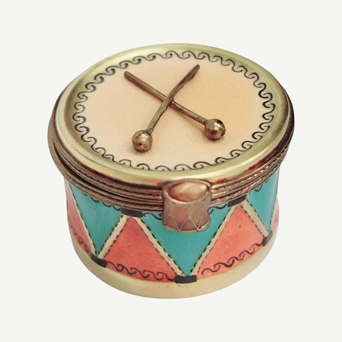 Christmas Drum PV Retired in 90s Limoges Box Figurine, view 6