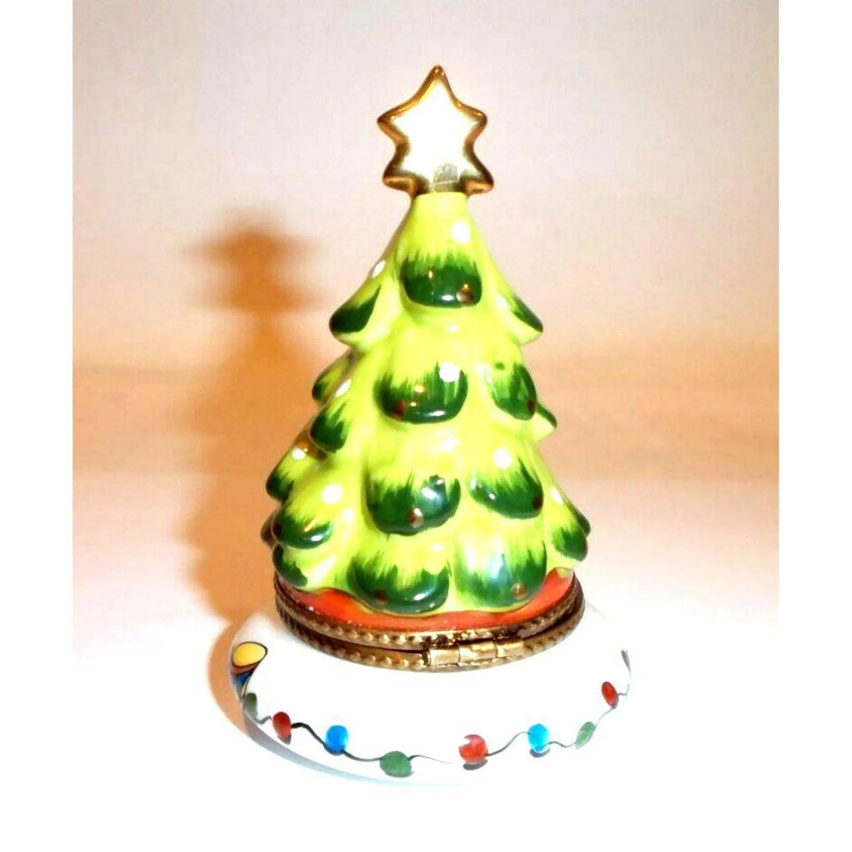 Christmas Tree with Doll Inside 4.25 Limoges Box Figurine, view 8