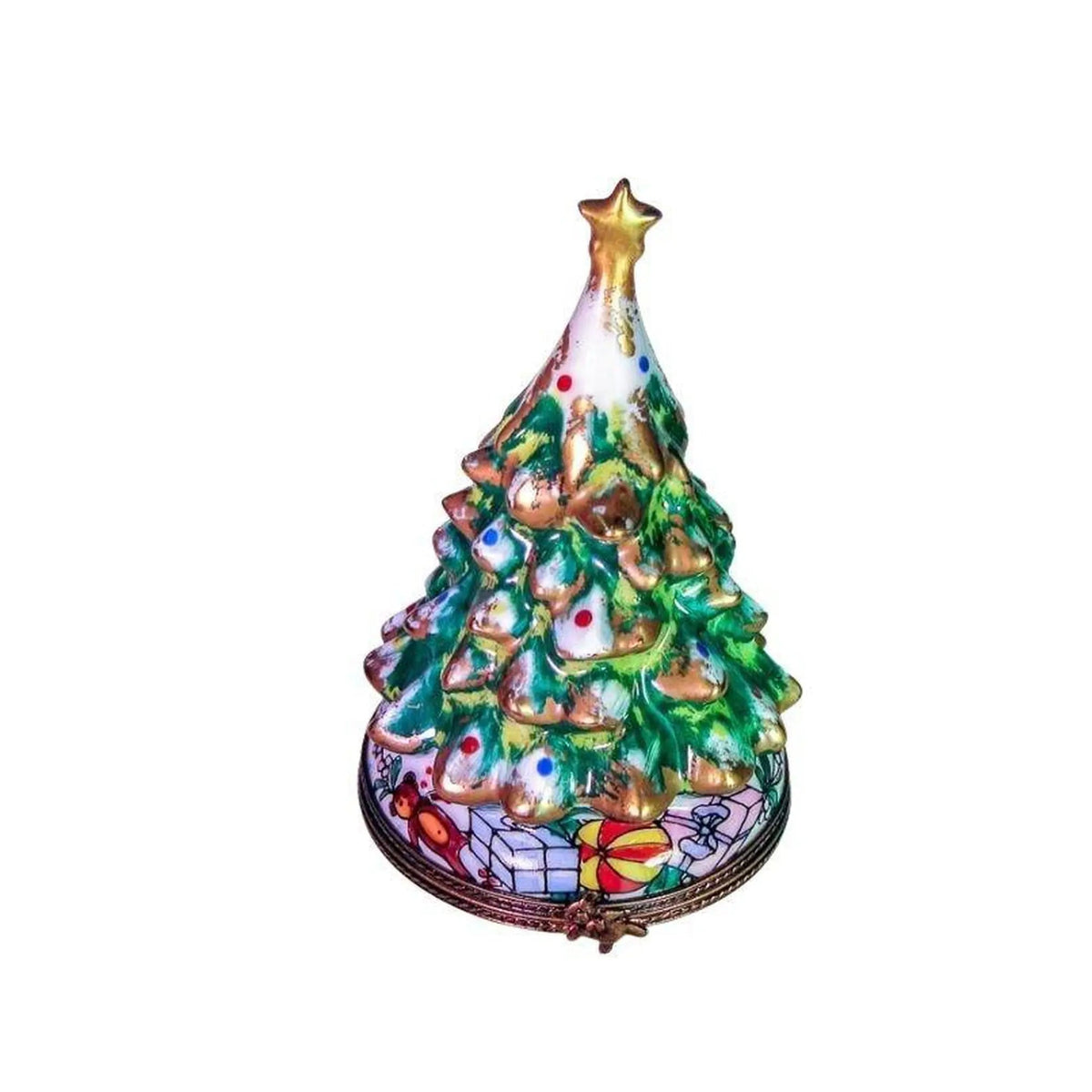 Limoges Boutique presents the Christmas Tree, a genuine Limoges box painted by hand in France