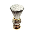 Chrome Shaving Brush Box for Grooming Enthusiasts, a hand-painted Limoges porcelain gift