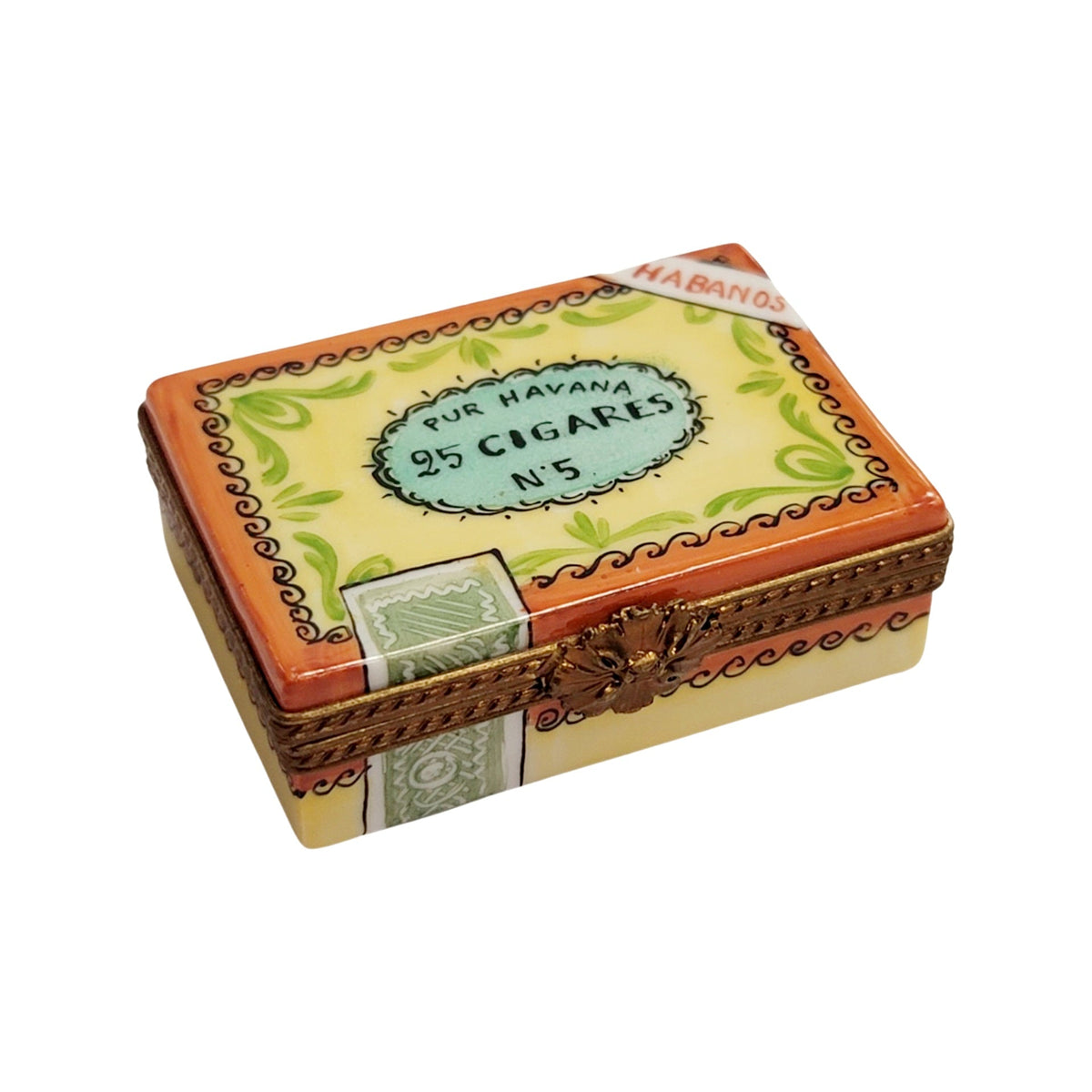 Cigar Box w/ Removable Cigars Limoges Box Figurine, view 2