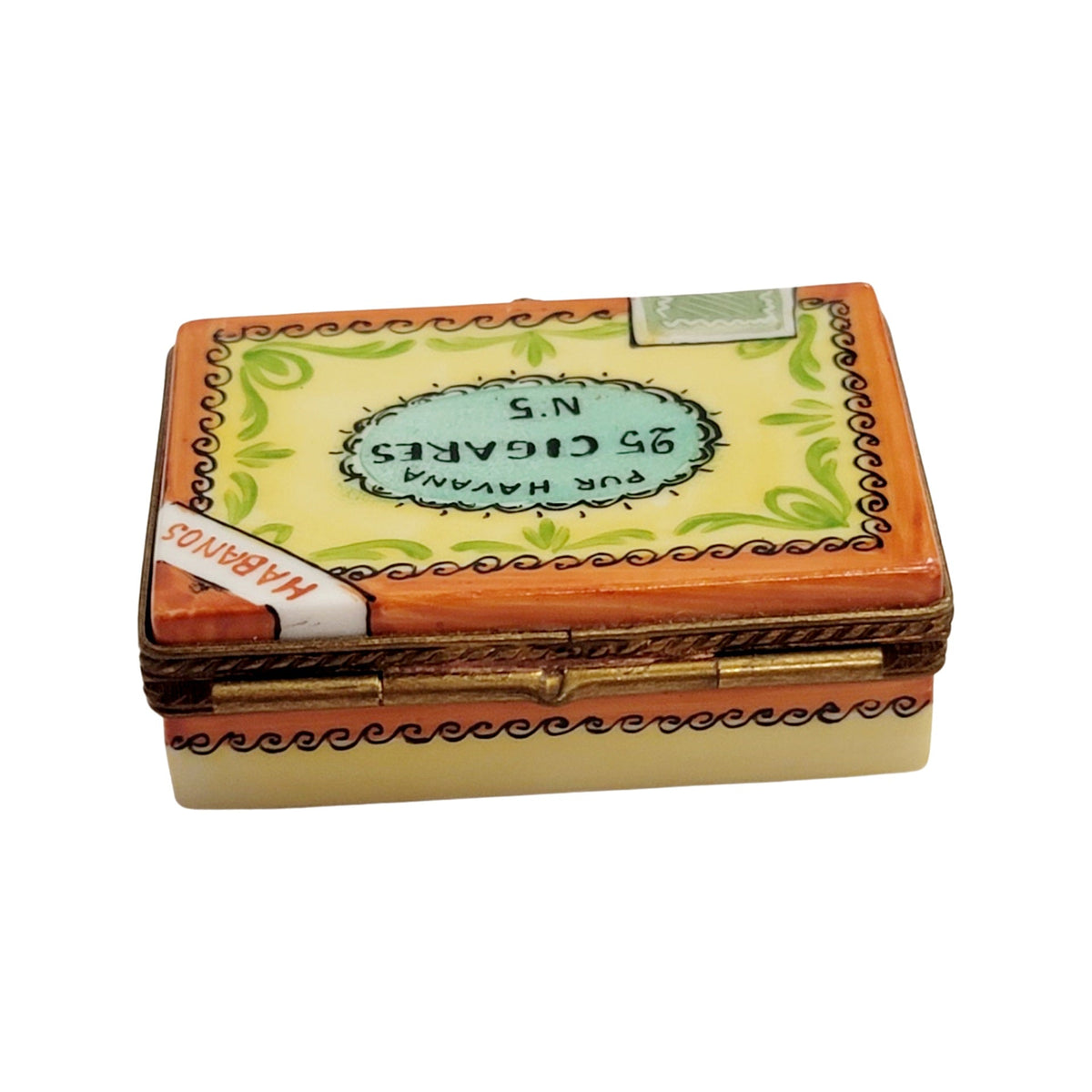 Cigar Box w/ Removable Cigars Limoges Box Figurine, view 4