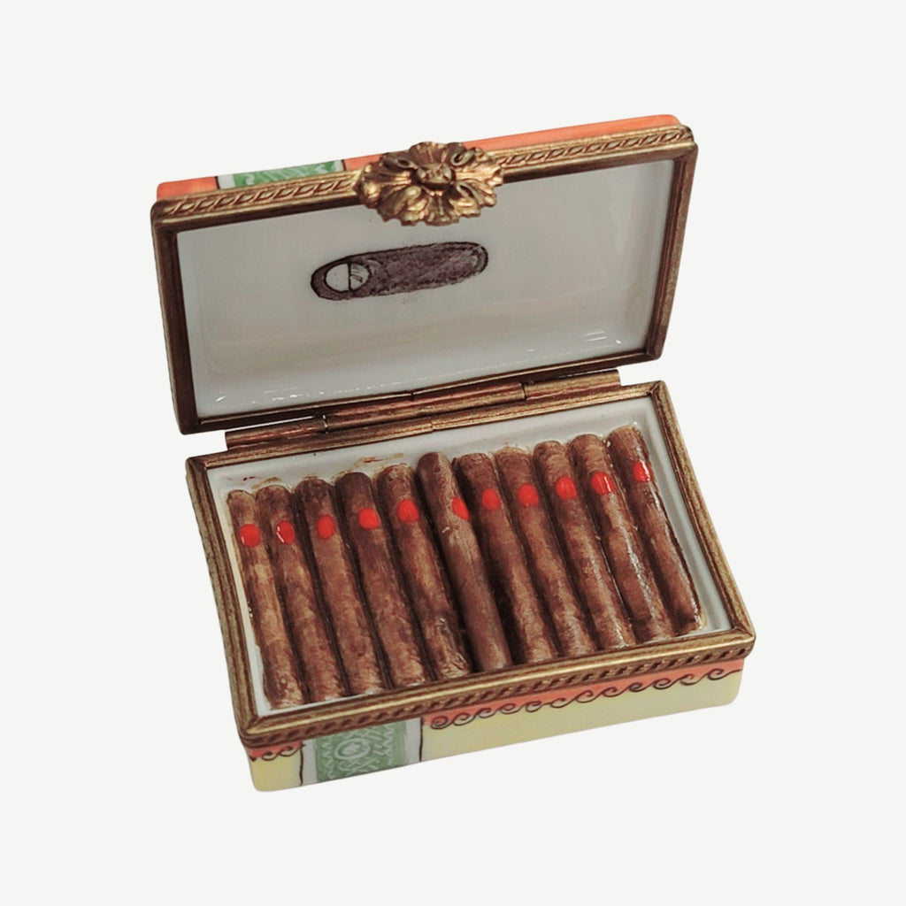 Cigar Box w/ Removable Cigars Limoges Box Figurine, view 5