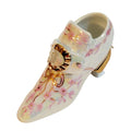White Shoe with Carnival Glaze Cinderella Bridal Limoges, a hand-painted Limoges porcelain gift