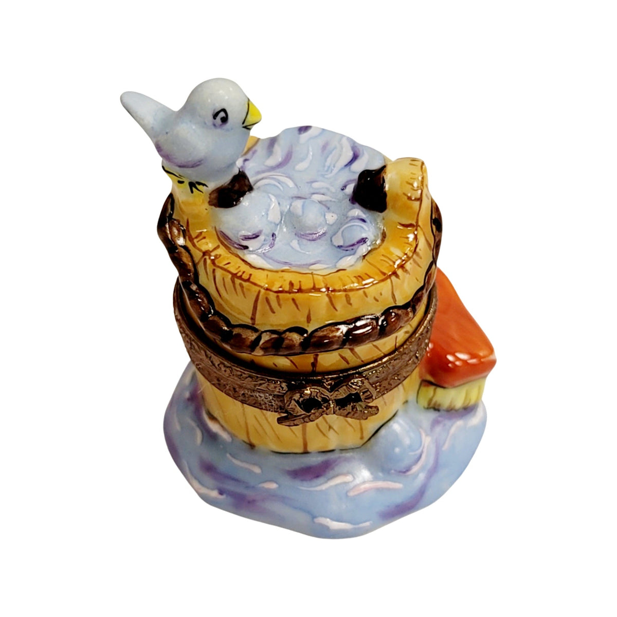 Cinderella Wash Bucket for Home Decor, a hand-painted Limoges porcelain gift