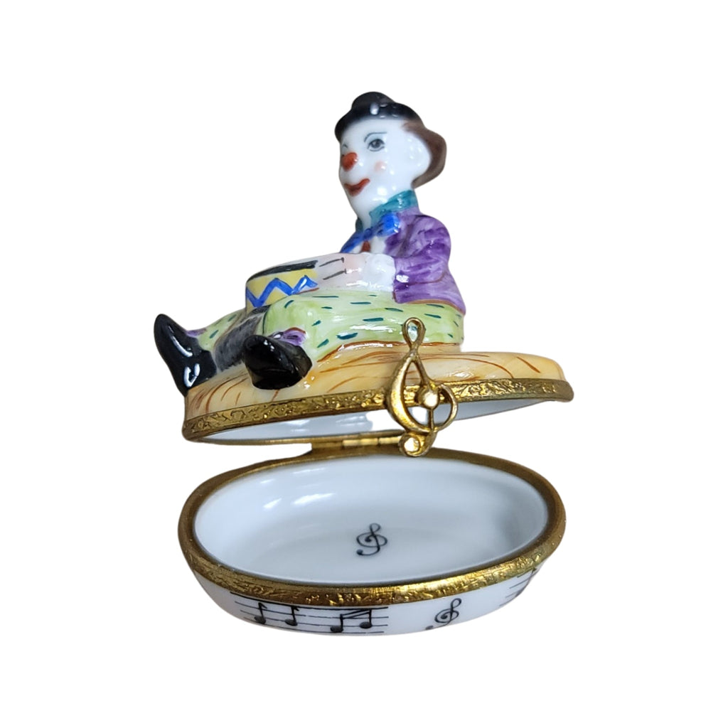 Circus Clown w Drum Porcelain Art Object, view 2