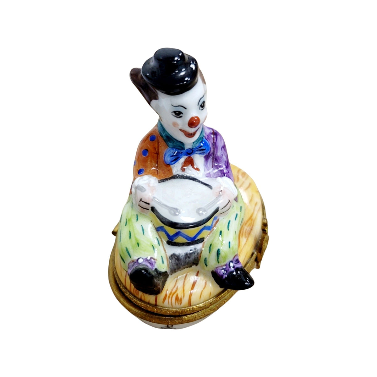 Circus Clown w Drum Porcelain Art Object, view 4