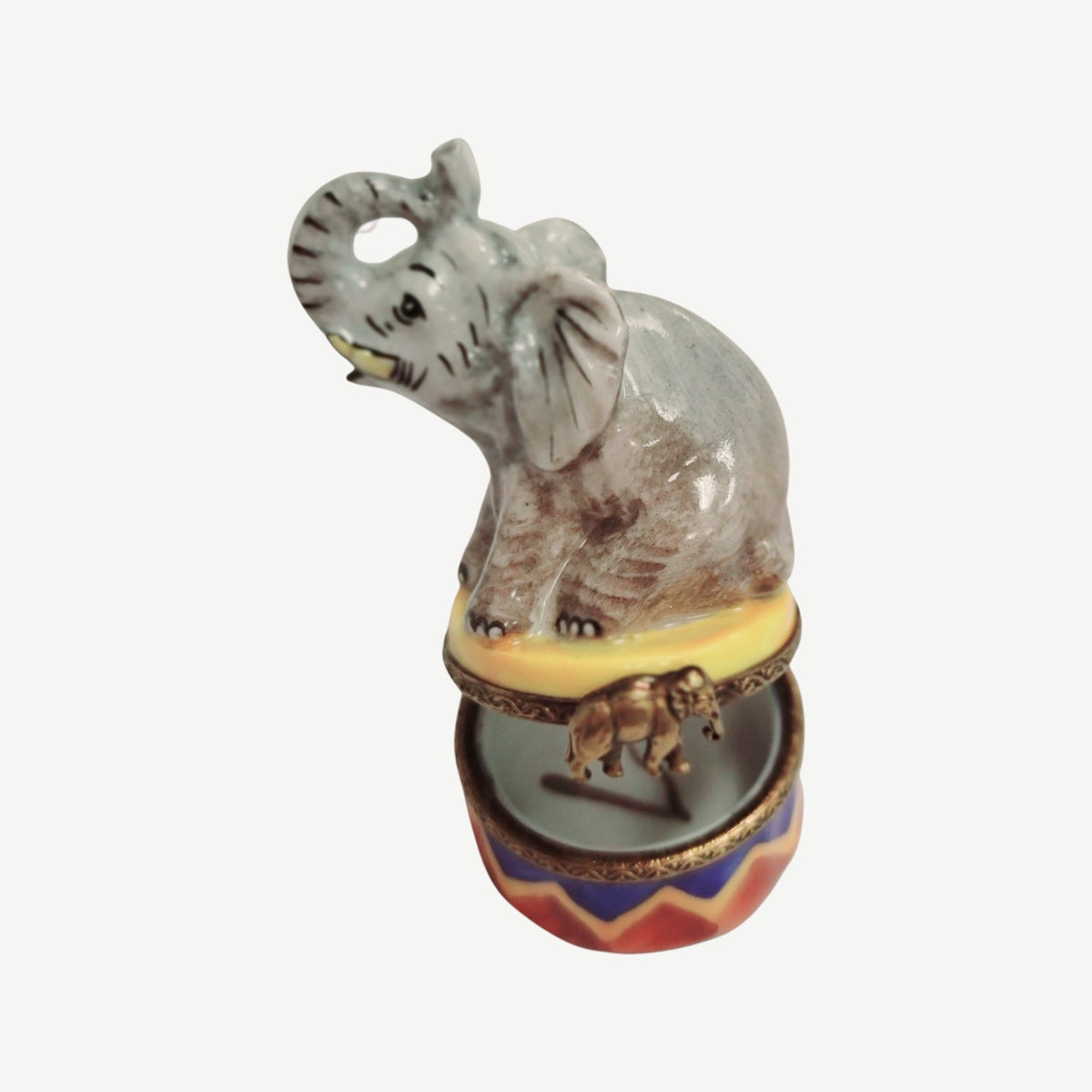 Circus Elephant Limoges Box Figurine for Collectors, view 2