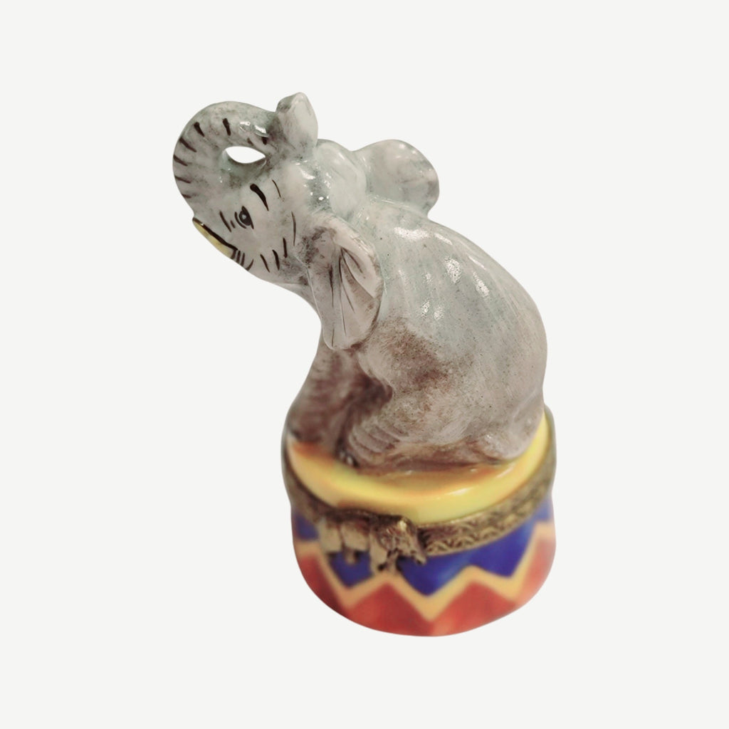 Circus Elephant Limoges Box Figurine for Collectors, view 3