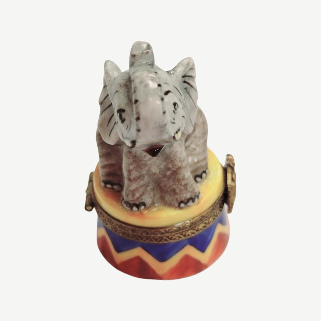 Circus Elephant Limoges Box Figurine for Collectors, view 4