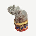 Circus Elephant Limoges Box Figurine for Collectors, a hand-painted Limoges porcelain gift