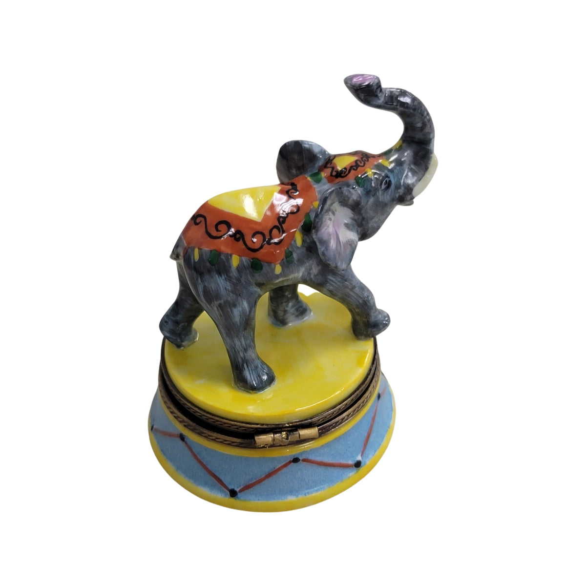 Fine art lovers will admire this Circus Elephant Limoges box