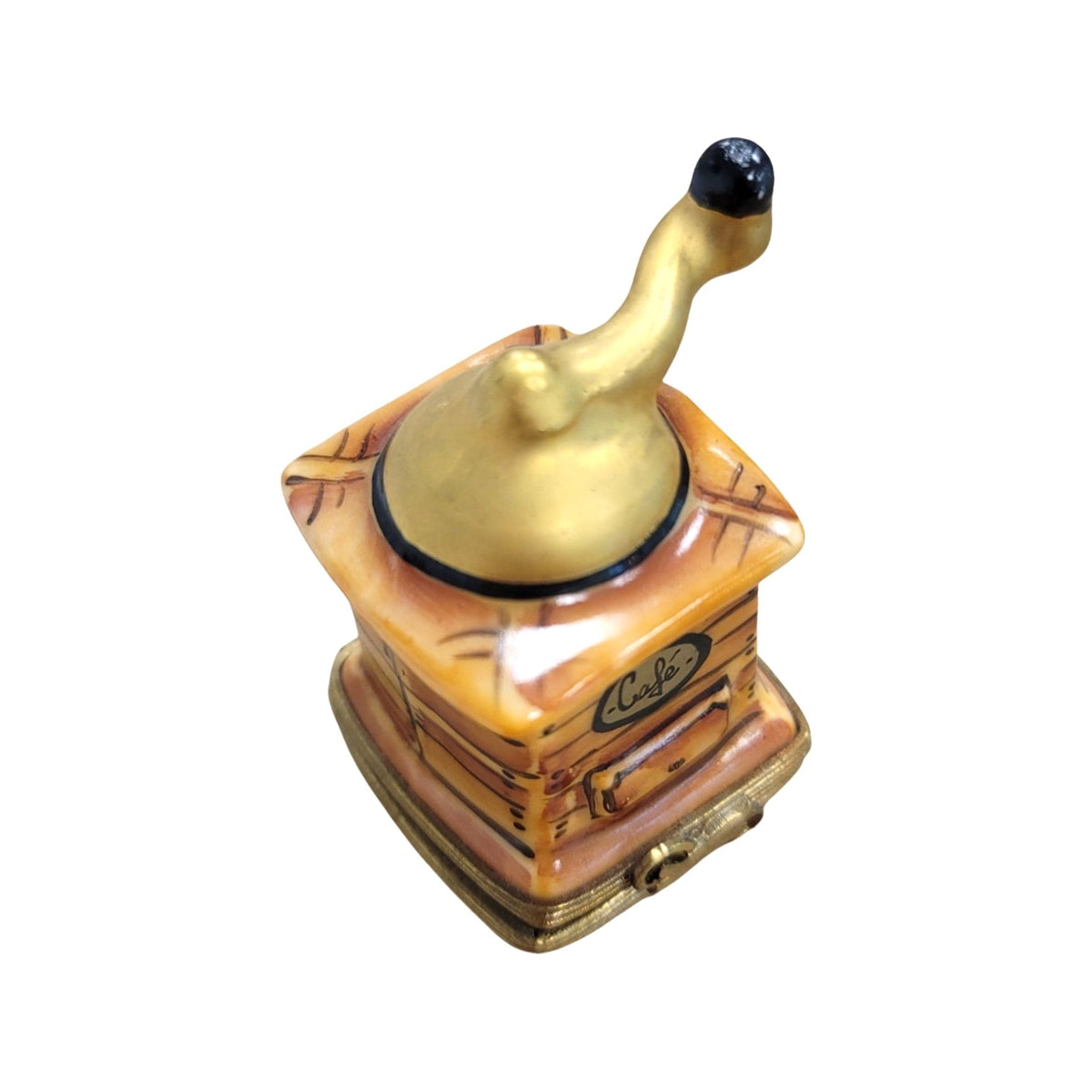 Coffee Mill Limoges Box for Coffee Lovers, a hand-painted Limoges porcelain gift