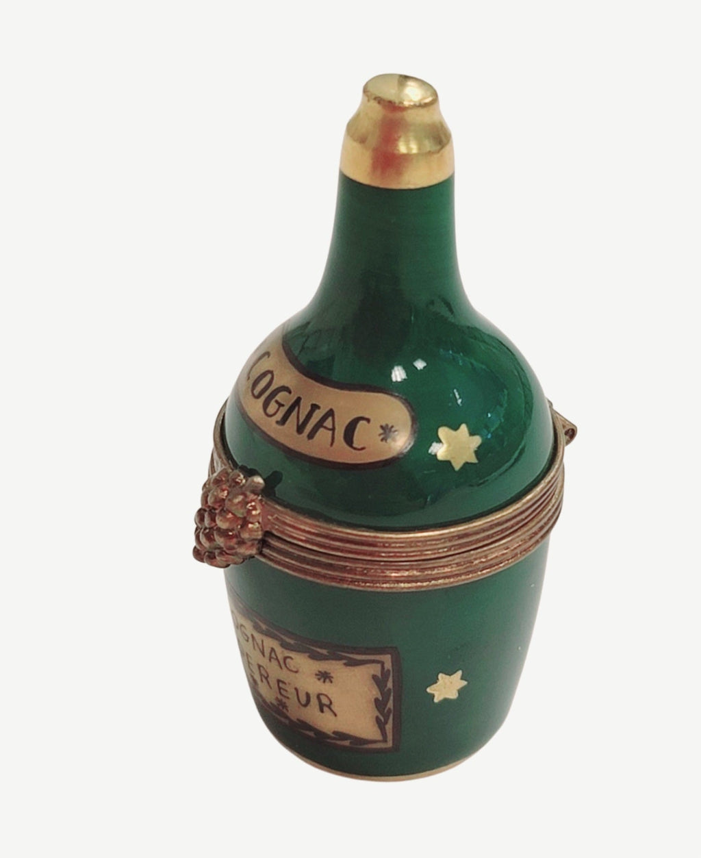 Cognac Limoges Box Figurine for Collectors, a hand-painted Limoges porcelain gift