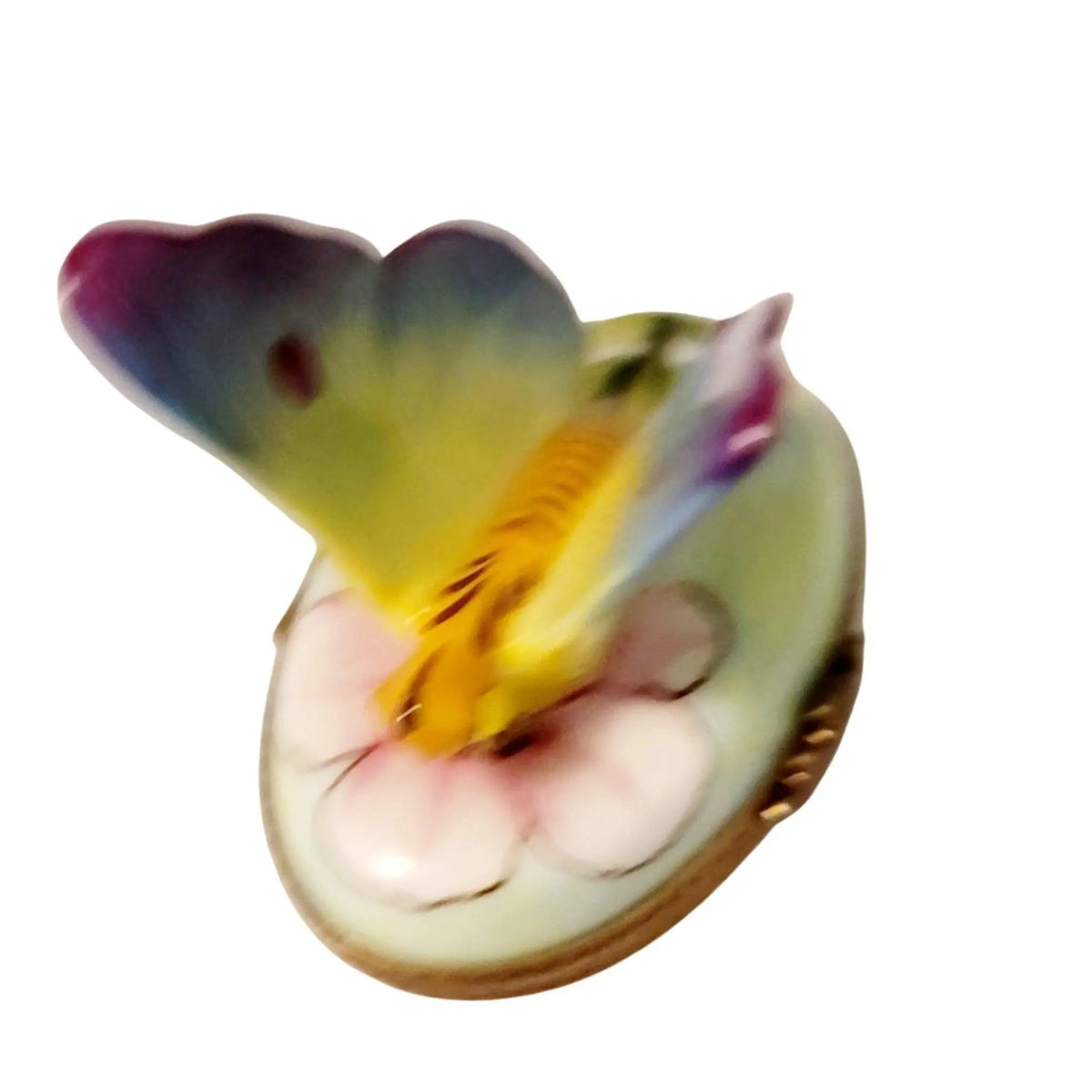 Every brushstroke by hand on the Butterfly Colorful Limoges box from France
