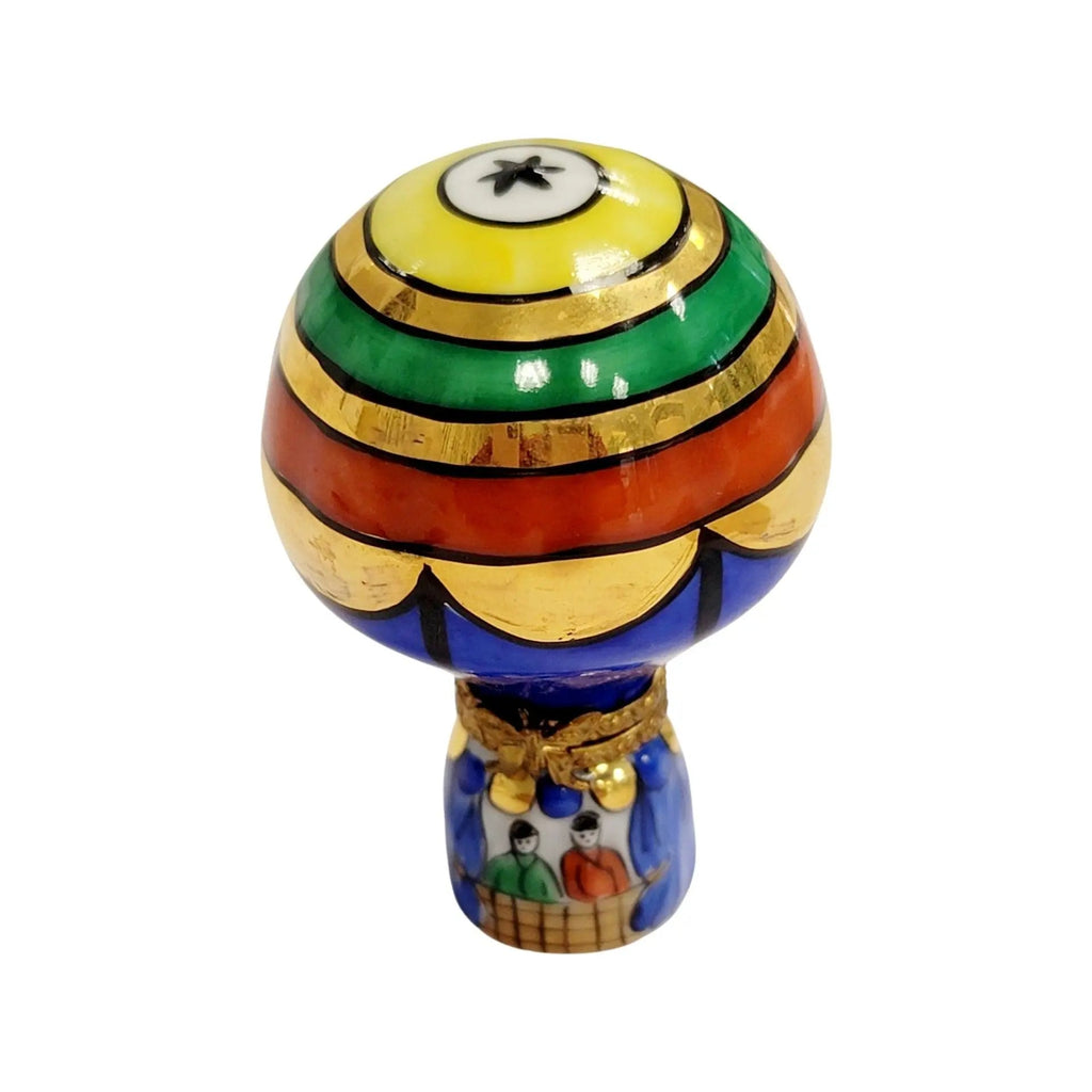 Limoges Boutique presents the Colorful Hot Air Balloon, a genuine Limoges box painted by hand in France