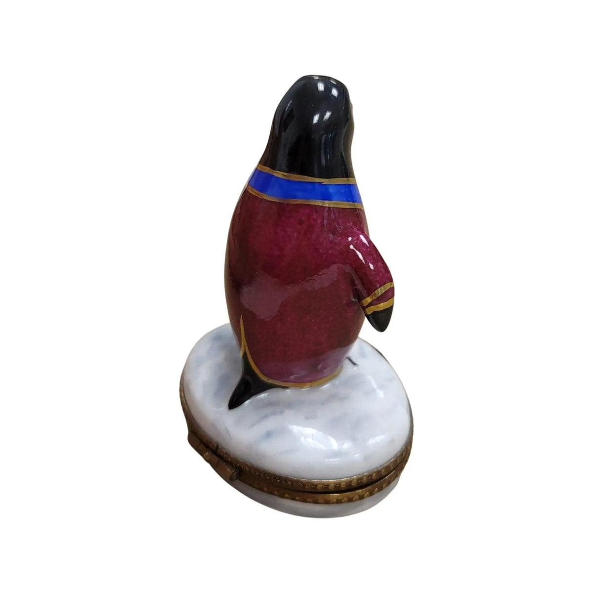 Tuxedo Colorful Snazzy Penguin Limoges Box Figurine, view 7