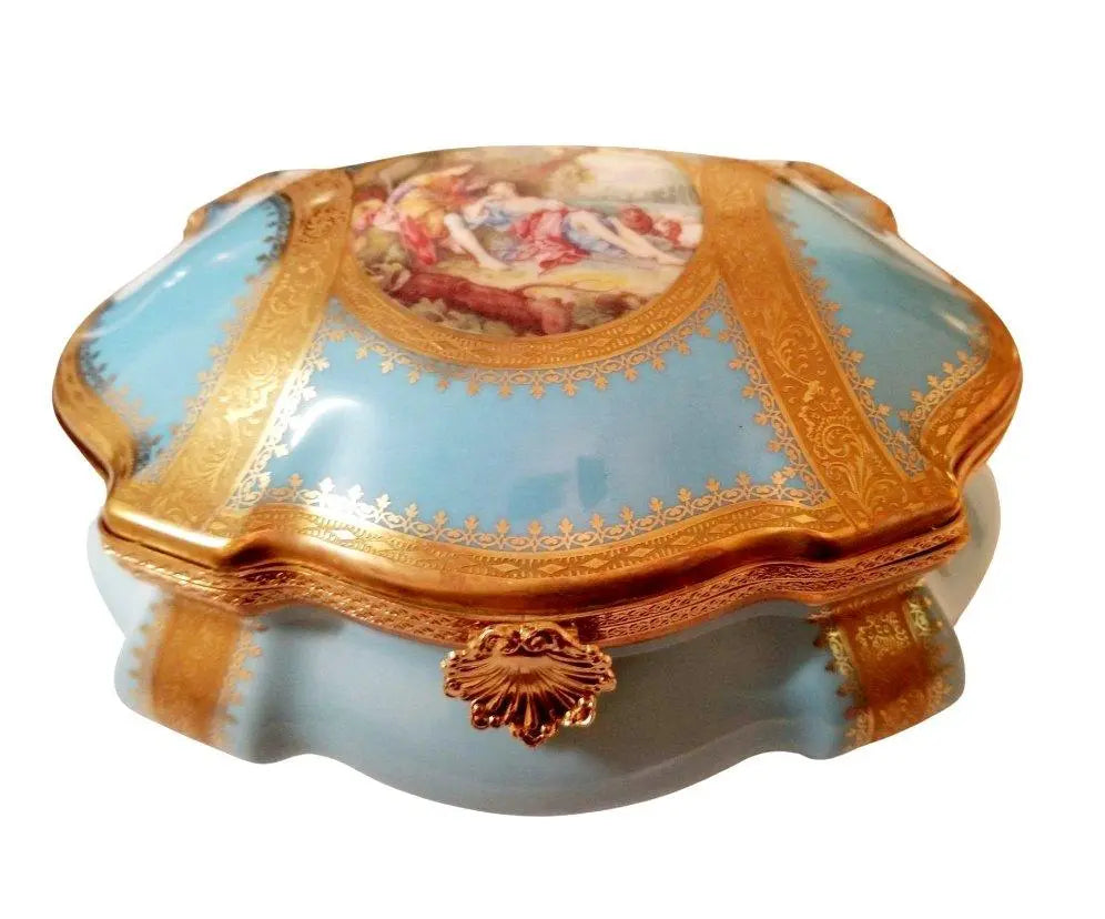 Hand-painted Concorde Penicaud Jewelry Limoges box, French artistry for lovers of fine art