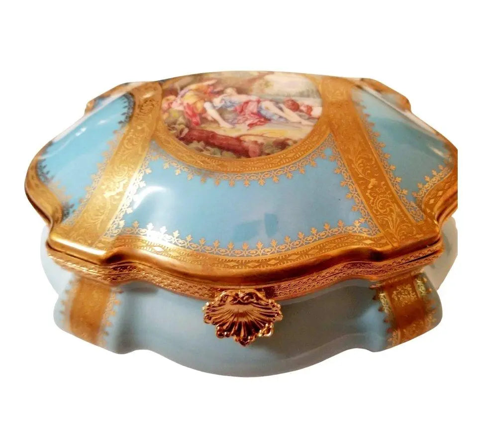 Concorde Penicaud Limoges Jewelry Box, a hand-painted Limoges porcelain gift