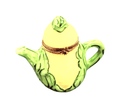 Corn Husk Teapot Limoges Box for Tea Lovers, a hand-painted Limoges porcelain gift