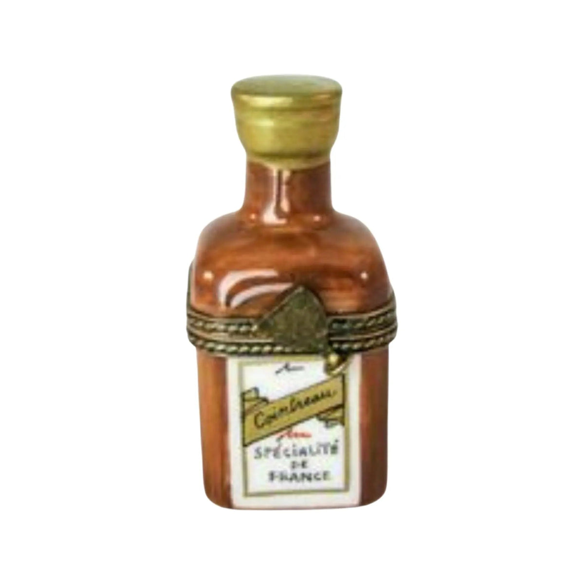 Countreau Bottle Limoges Box for Collectors, a hand-painted Limoges porcelain gift
