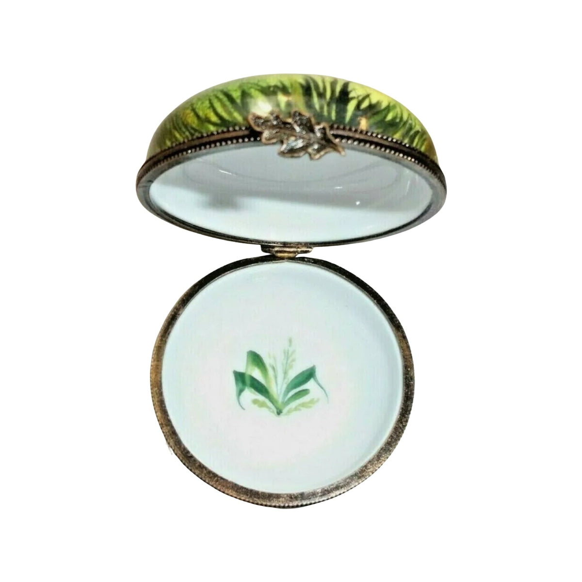 Country House on Round Home Limoges Box Figurine Gift, view 2