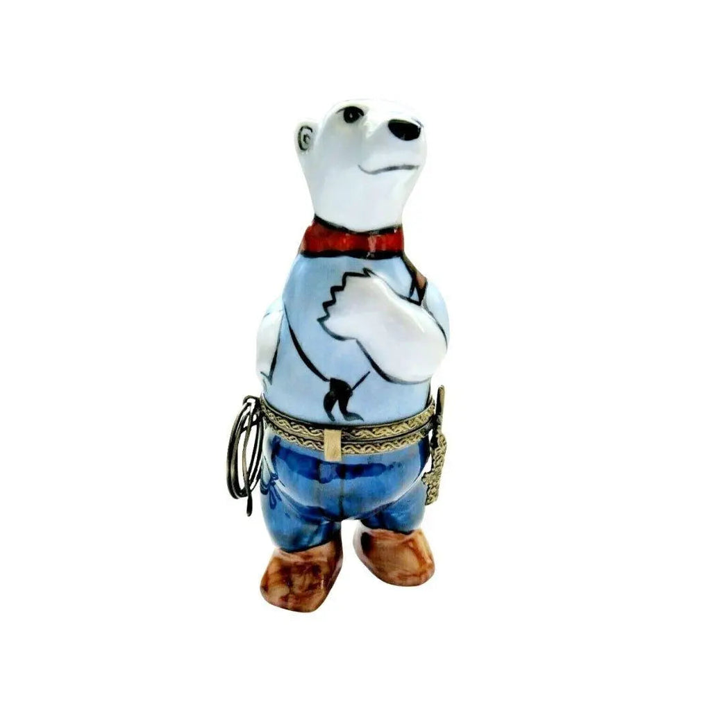 Cowboy Polar Bear Figurine for Collectors, view 3