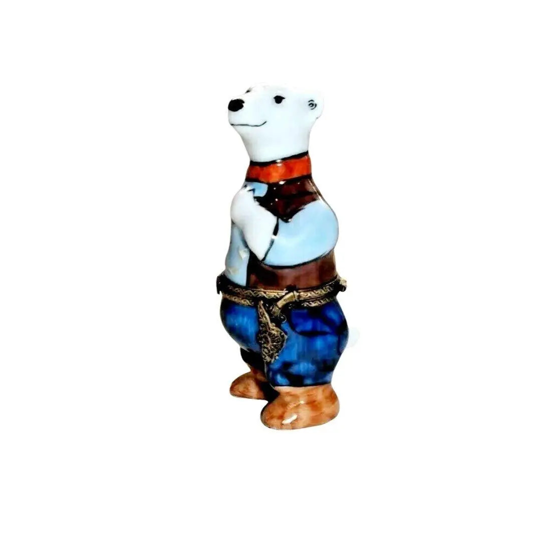 Cowboy Polar Bear Figurine for Collectors, view 6